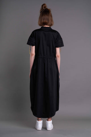 Shop Emerging Dark Conceptual Brand Anagenesis Albedo Collection Black Short Sleeve D-Strand Jacket at Erebus