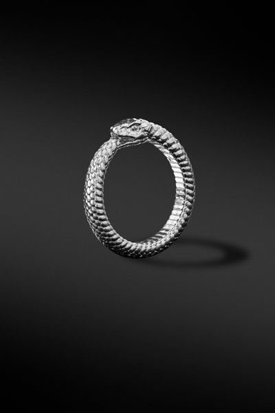 Shop Artisan Jewellery Brand Helios Sterling Silver Ana Serpent Ring at Erebus