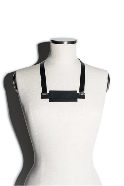 Shop emerging slow fashion accessory brand Aumorfia IASIS Collection Black Leather Depolo Necklace at Erebus
