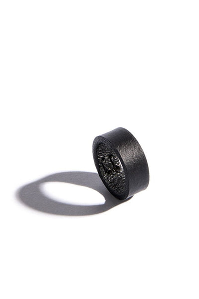 Shop emerging slow fashion accessory brand Aumorfia black leather PS Ring Set - Erebus - 2