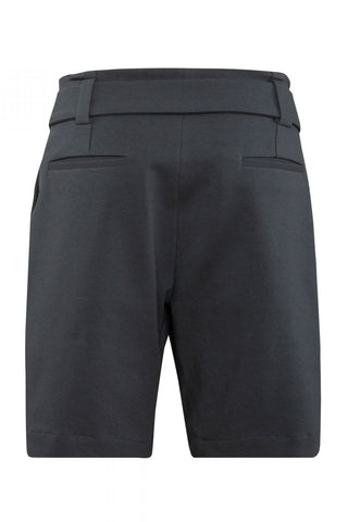 Shop Emerging Unisex Street Brand Monochrome Dark Grey Belted Gusset Shorts at Erebus