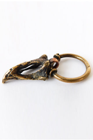 Shop Emerging Slow Fashion Conscious Designer Stacy Hopkins Jewelry Bronze Bird Beak Pendant Ring at Erebus