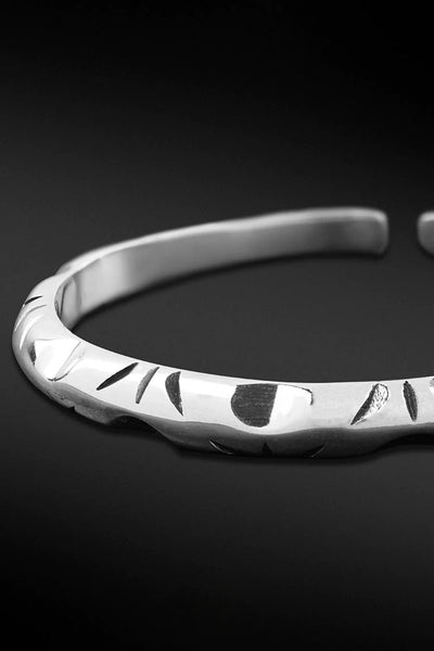 Shop Artisan Jewellery Brand Helios Silver Brave Cuff at Erebus