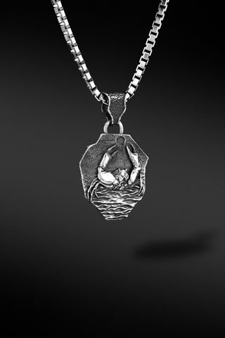 Shop Artisan Jewellery Brand Helios Silver Cancer Pendant at Erebus