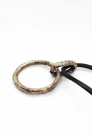 Shop Emerging Slow Fashion Avant-garde Jewellery Brand Surface Cast Blackened Bronze Cyclical Pendant Necklace at Erebus