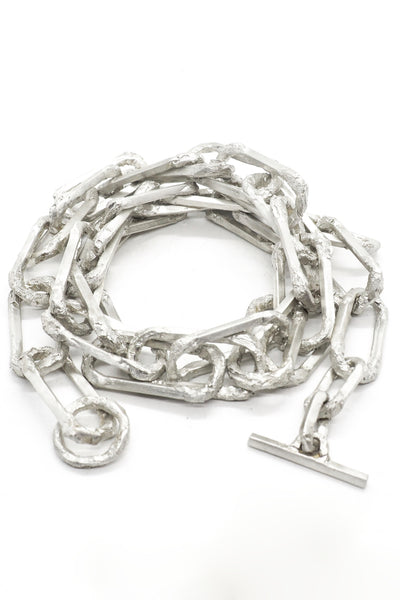 Shop Emerging Slow Fashion Avant-garde Jewellery Brand OSS Haus Broken Dreams Collection White Silver Dream Chain Necklace at Erebus