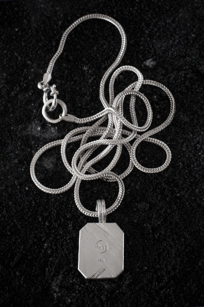Shop Emerging Minimalist Avant-garde Jewellery Brand B KREB Silver GEM II Necklace at Erebus