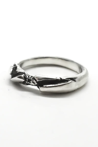 Shop Emerging Slow Fashion Avant-garde Jewellery Brand OSS Haus Constant Evolution Collection Oxidised Sterling Silver Dwingeloo Ring at Erebus