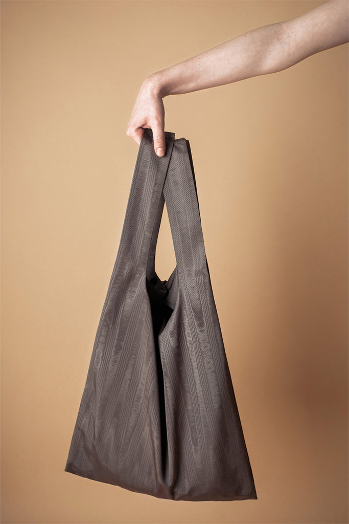 Shop Emerging Conceptual Dark Fashion Womenswear Brand DZHUS Surrogate AW21 Collection Grey Analogue Transformable Top / Bag at Erebus