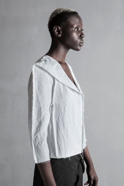 Shop Emerging Conceptual Womenswear Brand DZHUS Structural White Insight Shirt at Erebus