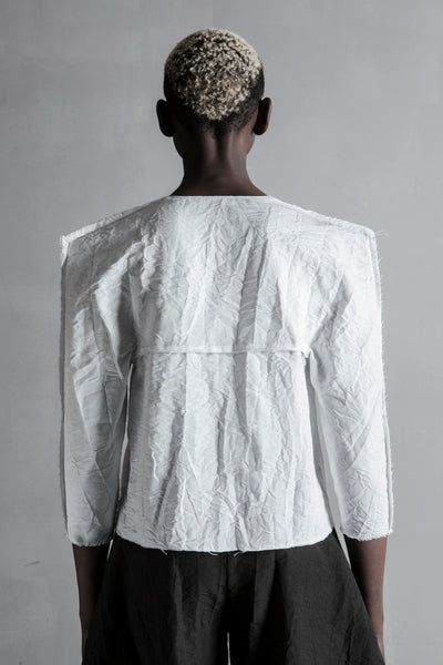 Shop Emerging Conceptual Womenswear Brand DZHUS Structural White Insight Shirt at Erebus