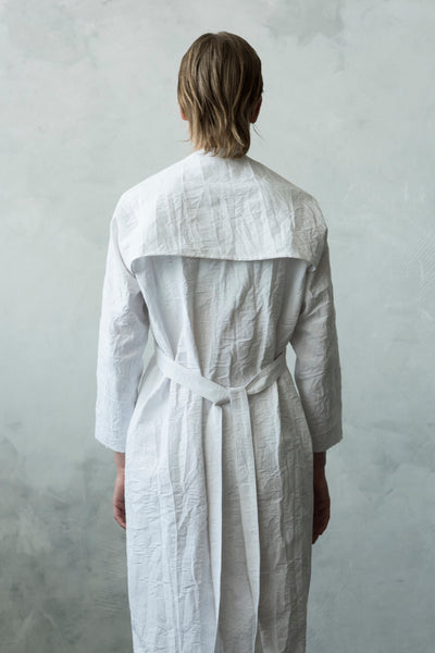 Shop Emerging Conceptual Dark Fashion Womenswear Brand DZHUS Algorithm Collection White Transformable Formula Shirt Dress at Erebus