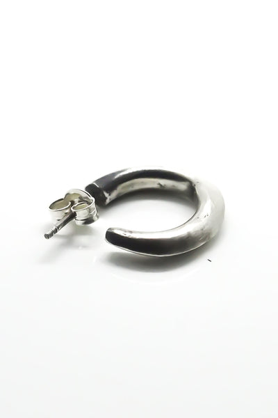Shop Emerging Slow Fashion Avant-garde Jewellery Brand OSS Haus Constant Evolution Collection Oxidised Sterling Silver Eliud Earring at Erebus