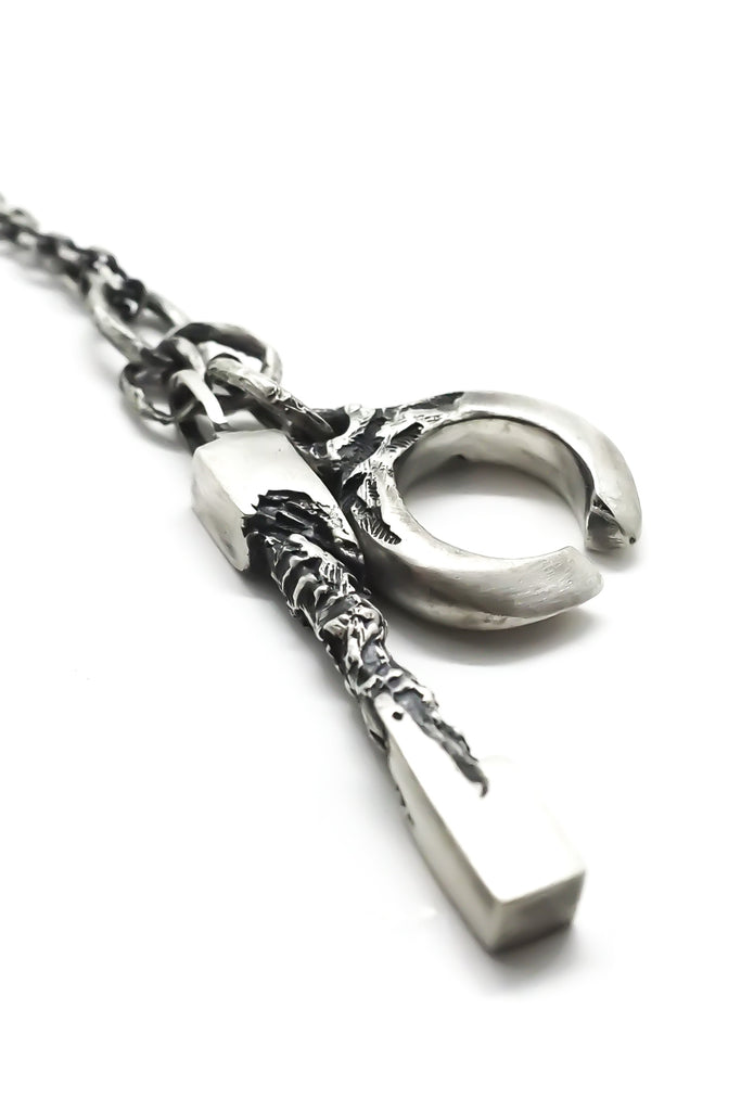 Shop Avant-garde Jewellery Brand OSS Silver Fornax Necklace at Erebus