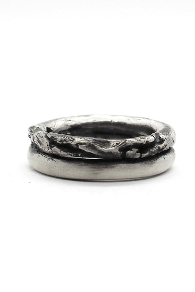 Avant-garde Jewellery Brand OSS Oxidised Double Dream Ring at Erebus
