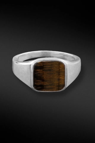 Shop Artisan Jewellery Brand Helios Sterling Silver and Tiger Eye Stone Gentleman Ring at Erebus