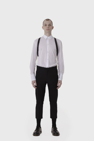 Shop Emerging Slow Fashion Avant-garde Menswear Designer Marco Scaiano Leather Odin Harness at Erebus