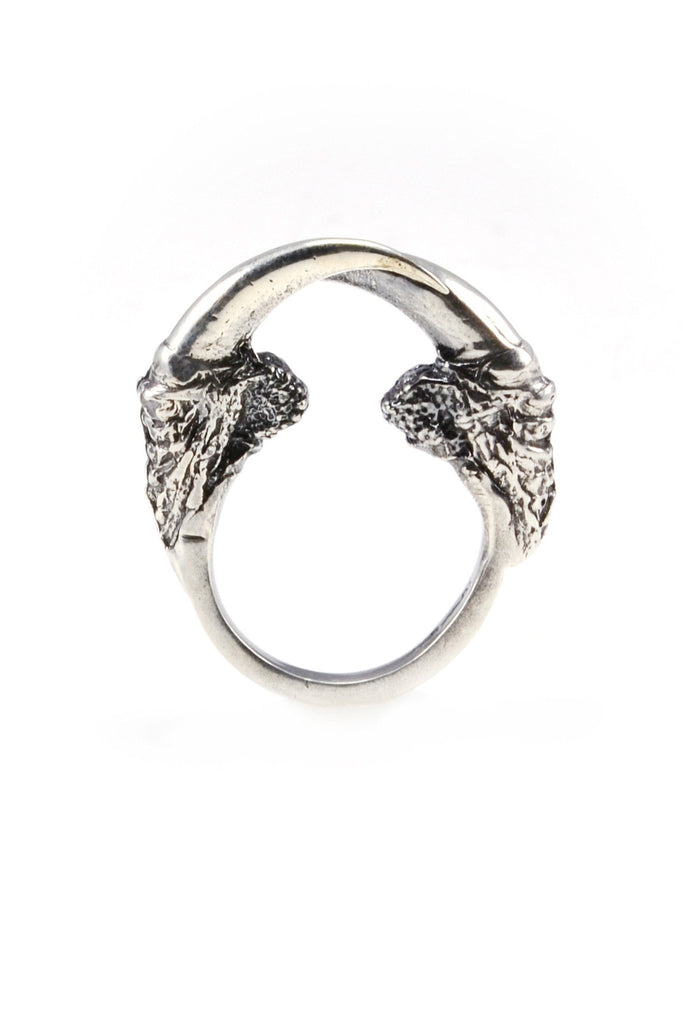 Shop emerging ethical fashion jewellery brand Eilisain Hunted II Silver Small Talon Ring - Erebus