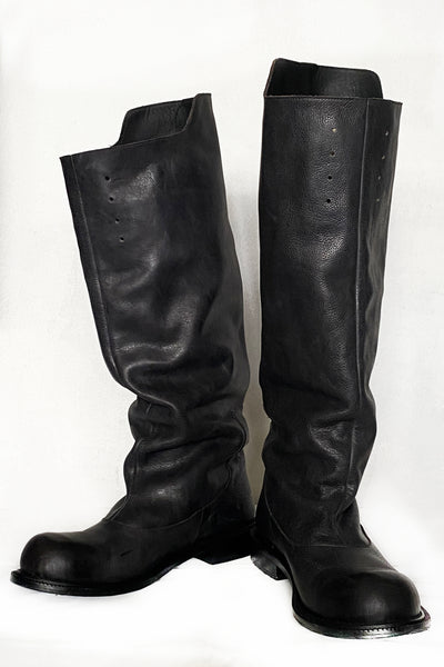 Shop Dark Conscious Brand MAKS Leather Riding Boots at Erebus