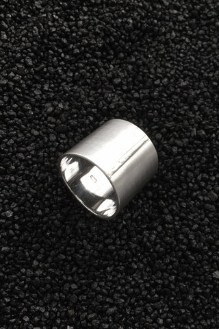 Shop Emerging Minimalist Avant-garde Jewellery Brand B KREB Silver RIV Ring at Erebus