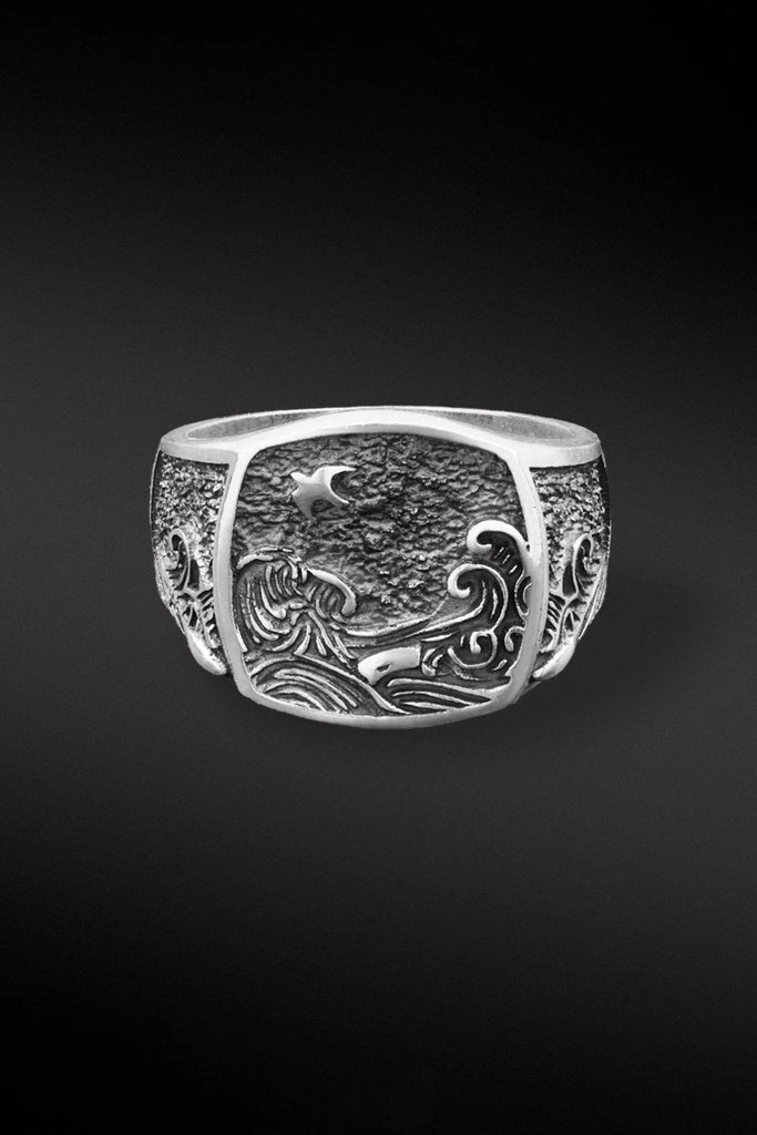 Shop Artisan Jewellery Brand Helios Sterling Silver Kanagawa Ring at Erebus