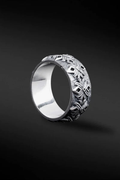 Shop Artisan Jewellery Brand Helios Sterling Silver Lotus Loop Ring at Erebus
