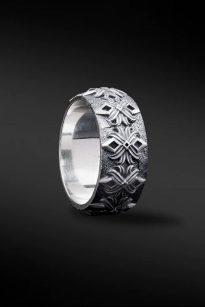 Shop Artisan Jewellery Brand Helios Sterling Silver Lotus Loop Ring at Erebus