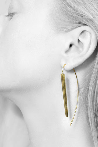Shop Emerging Minimalist Avant-garde Jewellery Brand B KREB Gold ORRiv Earrings at Erebus