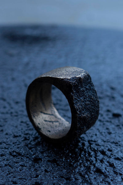 Surface/Cast Jewelry Blackened Bronze Mid Simulation 3 Ring at Erebus