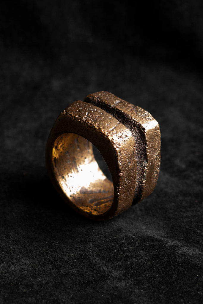 Surface/Cast Jewelry Blackened Bronze R1 Mid Ring at Erebus
