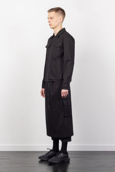 Shop Emerging Alternative Fashion Unisex Street Brand Monochrome AW22 Black Classic Denim Jacket at Erebus