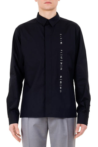 Emerging unisex brand Monochrome Classic Coded Shirt Black - Erebus - 1