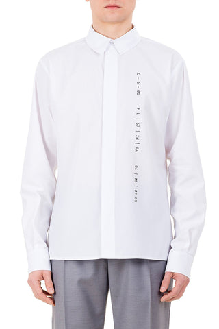 Emerging unisex brand Monochrome Classic Coded Shirt White - Erebus - 1