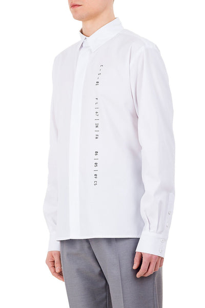 Emerging unisex brand Monochrome Classic Coded Shirt White - Erebus - 2