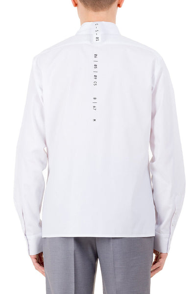 Emerging unisex brand Monochrome Classic Coded Shirt White - Erebus - 4