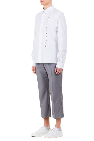 Emerging unisex brand Monochrome Classic Coded Shirt White - Erebus - 5