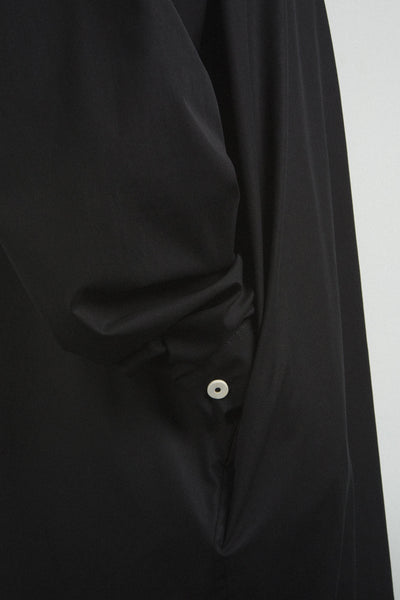 Shop Conscious Contemporary Menswear Brand Zsigmond Kudus SS23 Collection Black Organic Cotton Obor Robe at Erebus