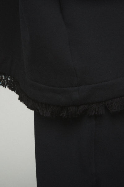 Shop Conscious Contemporary Menswear Brand Zsigmond Kudus SS23 Collection Black Organic Cotton Osikó Hoodie at Erebus