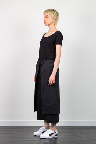 Shop Emerging Unisex Street Brand Monochrome SS21 Black Organic Cotton Panel Trousers at Erebus