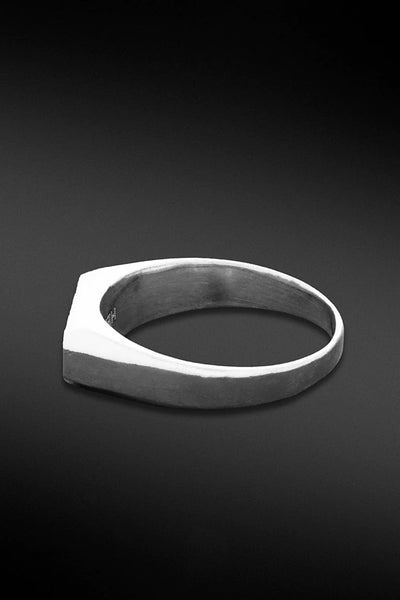Shop Artisan Jewellery Brand Helios Sterling Silver with White Cubic Zirconia Peace Ring at Erebus