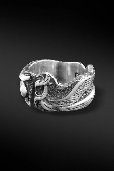 Shop Artisan Jewellery Brand Helios Silver Phoenix Ring at Erebus