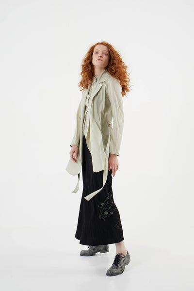 Shop Emerging Dark Luxury Avant-garde Designer Pavlina Jauss SS21 Space Collection Natural Pluto Drape Jacket at Erebus
