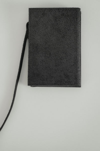 Shop Conscious Contemporary Menswear Brand Zsigmond x Linda Gergely Collaboration Limited Edition Black Calf Leather Robust Wallet at Erebus