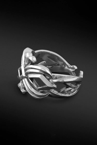 Shop Artisan Jewellery Brand Helios Sterling Silver Recall Lotus Ring at Erebus