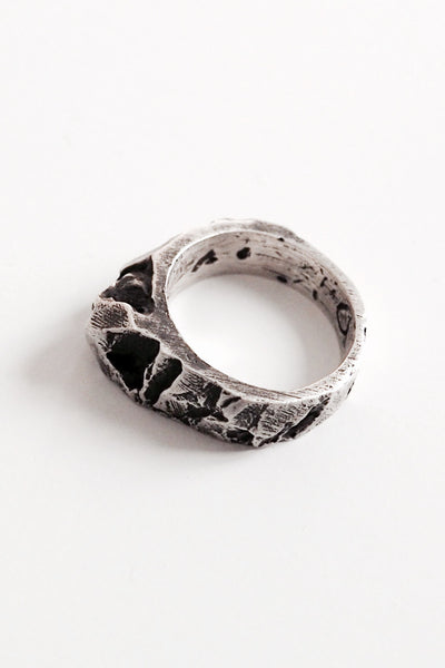 Shop Emerging Slow Fashion Avant-garde Jewellery Brand OSS Haus Silver Stone XS Ring at Erebus