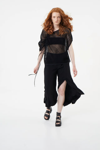 Shop Emerging Dark Luxury Avant-garde Designer Pavlina Jauss SS21 Space Collection Black Saturn Trousers at Erebus