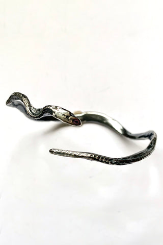 Shop alternative emerging slow fashion jewellery brand Eilisain Medea Slim Snake Bracelet in Sterling Silver at Erebus