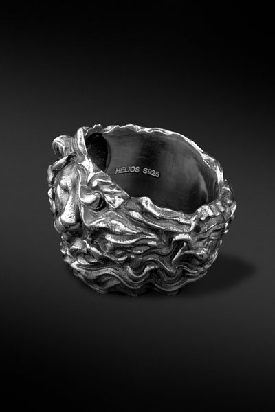 Shop Artisan Jewellery Brand Helios Sterling Silver Simba Ring at Erebus