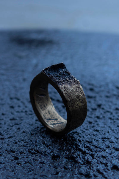 Surface/Cast Jewelry Blackened Bronze Small Simulation 1 Ring - Erebus