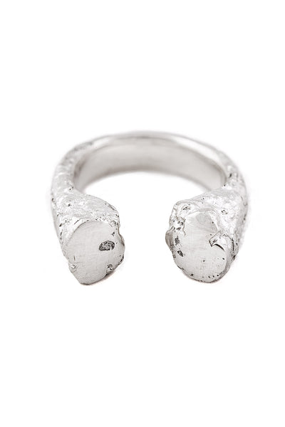Shop Slow Fashion Artisanal Dark Jewellery Designer Maya Noach Sterling Silver Reflect Ring at Erebus